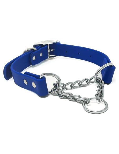 Collar Martingale Azul Regal Dog para Perros Pequeños - Biothane Impermeable