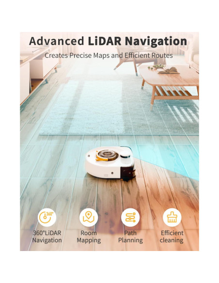 Aspirador Robot UBPET V10 para Mascotas, 22000 Pa, WiFi, HEPA