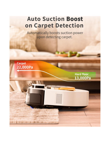Aspirador Robot UBPET V10 para Mascotas, 22000 Pa, WiFi, HEPA