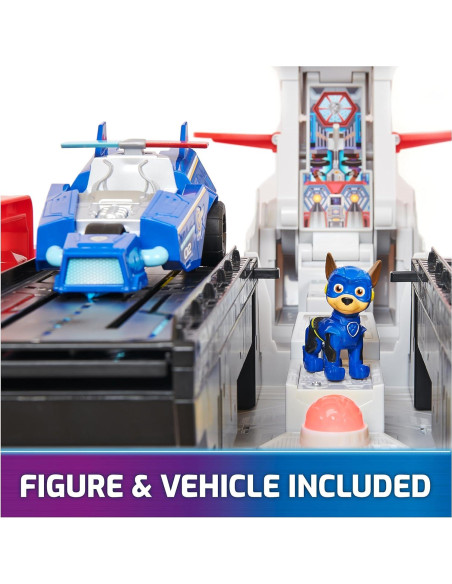 Base Aérea PAW Patrol con Figura de Chase y Vehículo 69x36cm