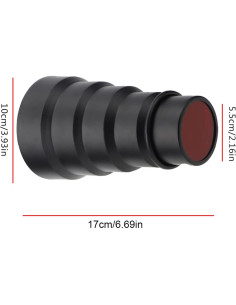 Kit Snoot Cónico Cyrank con 5 Filtros de Color para Flash 2