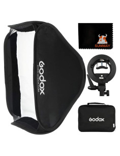 Softbox Plegable GODOX 40x40cm con Soporte S-Type para Flash