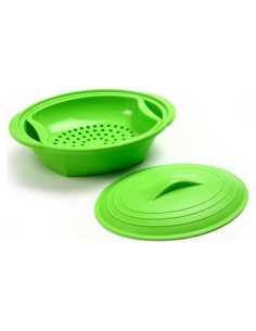 Vaporera de Silicona Norpro 180 Verde 22.9x16.5 cm