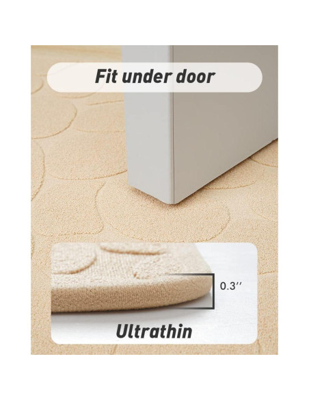 Alfombra de Baño Antideslizante COCOER 40x61cm Beige Alfombra de Baño Antideslizante COCOER 40x61cm Beige