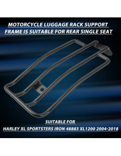 Soporte de Estante de Equipaje KATUR para Motocicleta Negro 28cm 2