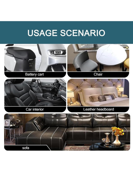 Etiqueta de Reparación de Cuero Civwesi 152x7.6cm Autoadhesiva Etiqueta de Reparación de Cuero Civwesi 152x7.6cm Autoadhesiva