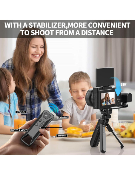 Cámara Digital 4K Monitech V01 con Pantalla Plegable y Kit