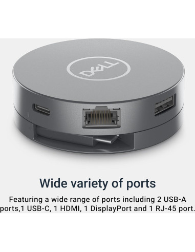 Adaptador Multiport USB-C Dell DA305 6-en-1 Gris