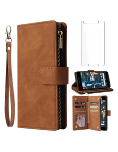 Funda de Cartera Asuwish para Google Pixel 2 con Protector