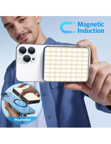 Luz LED Selfie Olipiter 2000mAh Magnética 3 Modos 3000K-6500K