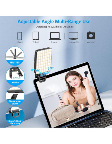 Luz LED Selfie Olipiter 2000mAh Magnética 3 Modos 3000K-6500K