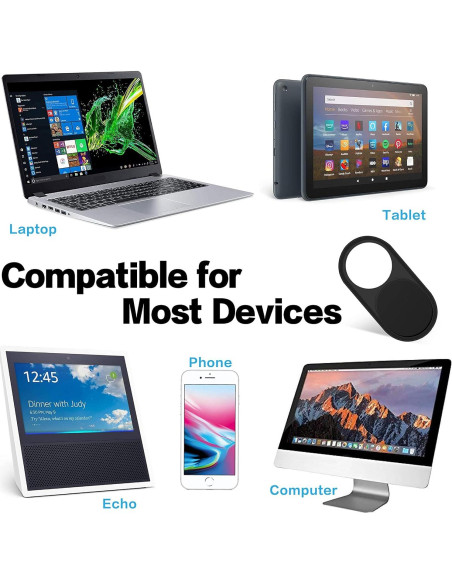 Cubierta Deslizante para Webcam imluckies - 3 Piezas, Metal Ultra Fino