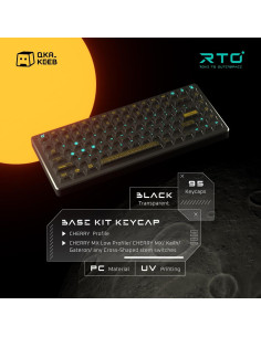 Conjunto de Teclas QKA KEEB RTO 95 Teclas Cherry PC Negro 2