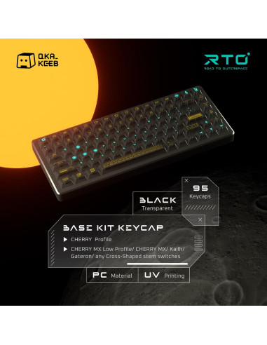 Conjunto de Teclas QKA KEEB RTO 95 Teclas Cherry PC Negro