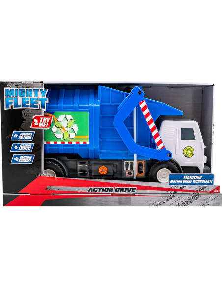 Camión de Basura Action Drive Mighty Fleet 40,64 cm Interactivo