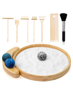 Kit Jardín Zen Japonés de Escritorio IMAMSE - Bandeja 24.1 cm