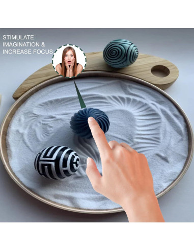 Kit Jardín Zen Japonés de Escritorio IMAMSE - Bandeja 24.1 cm