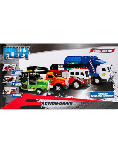 Camión de Basura Action Drive Mighty Fleet 40,64 cm Interactivo