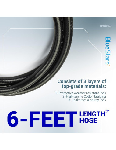 Adaptador Manguera Propano BlueStars 6FT QCC1 para Tanques 5-40lb