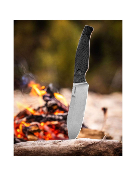 Cuchillo de Campo Kershaw Camp 5, Hoja D2 12.06 cm, Funda