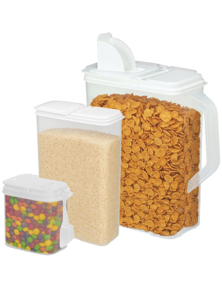 Dispensador de Alimentos Buddeez Cereal Buddy - Juego de 3, 7.57 L