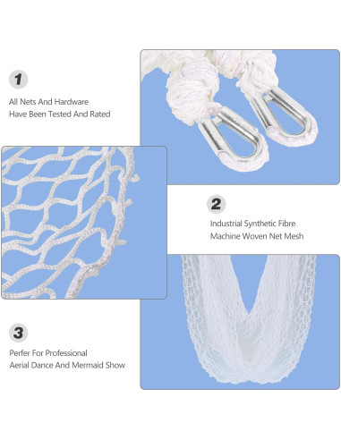 Hamaca Aérea F.Life Roja 3.6m x 2.8m para Yoga y Circo