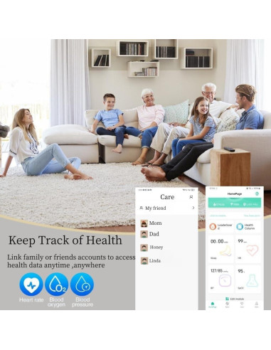 Anillo de Salud Inteligente POP IT S SR300 Negro 9, Monitoreo Fitness