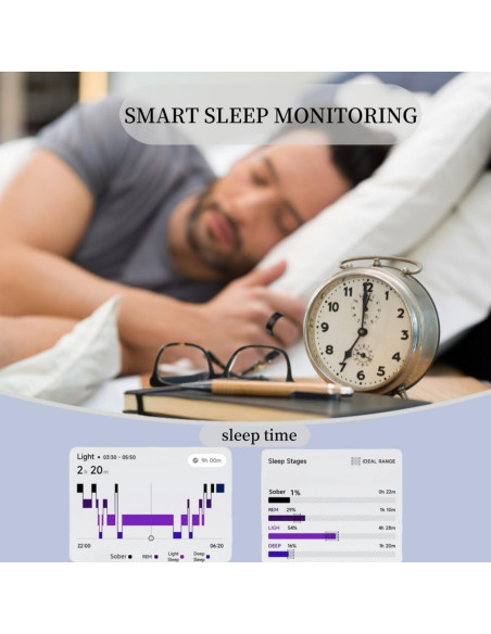 Anillo de Salud Inteligente POP IT S SR300 Negro 9, Monitoreo Fitness