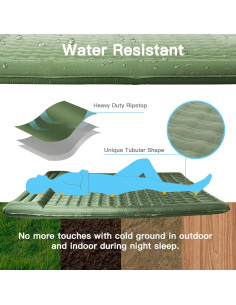 Colchón Inflable Doble Douthfolle 196x135cm 12cm Grosor 2