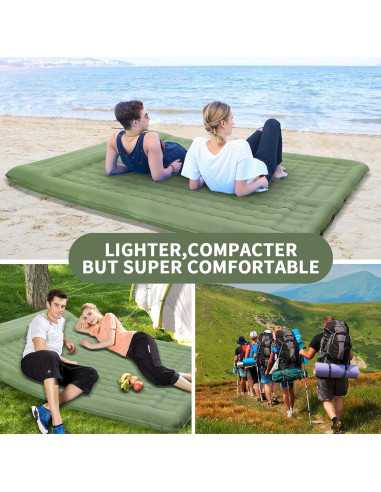 Colchón Inflable Doble Douthfolle 196x135cm 12cm Grosor