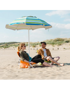 Silla de Playa Plegable SUNNYFEEL Negra para Adultos 136KG 2