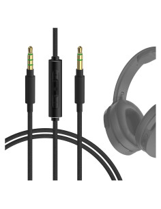 Cable de Audio GEEKRIA 3.5mm con Micrófono y Control de Volumen 1.2m