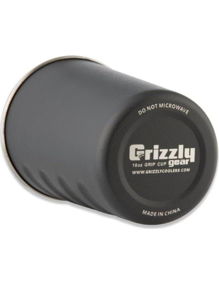Taza Grizzly Coolers 16 oz Acero Inoxidable Carbón