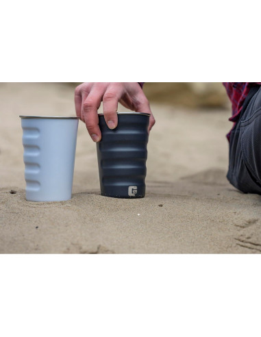 Taza Grizzly Coolers 16 oz Acero Inoxidable Carbón