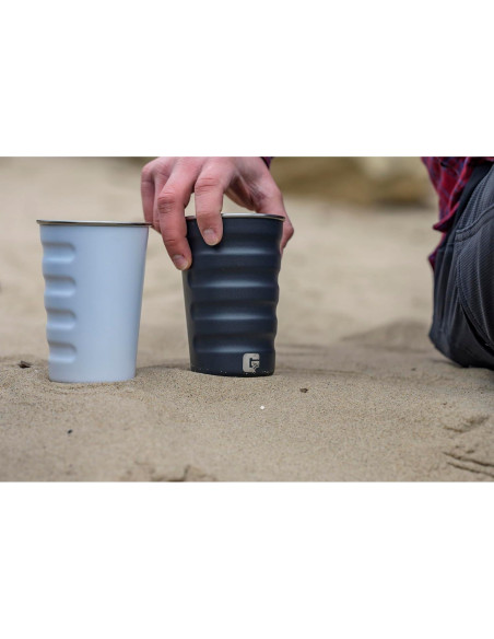 Taza Grizzly Coolers 16 oz Acero Inoxidable Carbón