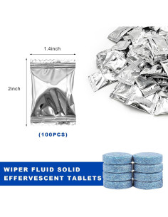 100 Tabletas Limpiaparabrisas MUQIDA - Efectivas y Prácticas 2