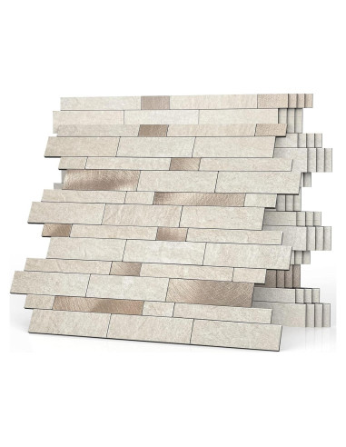 Azulejos Pelar y Pegar BeNice 5 Hojas Beige Rústico 0.32 m