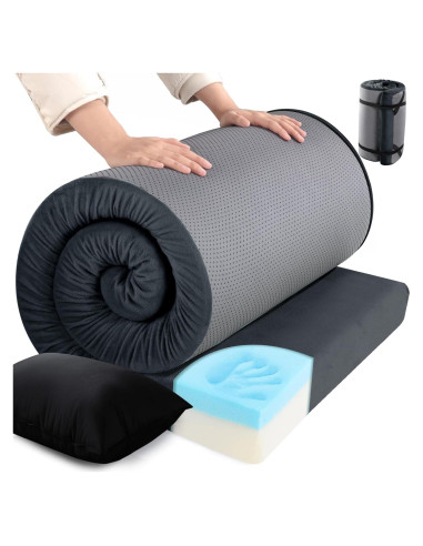 Colchón de Camping HOMBYS Espuma de Memoria 7.62 cm Gris