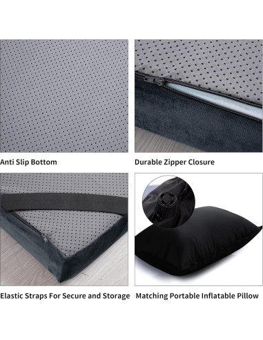 Colchón de Camping HOMBYS Espuma de Memoria 7.62 cm Gris