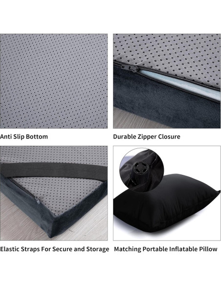 Colchón de Camping HOMBYS Espuma de Memoria 7.62 cm Gris Colchón de Camping HOMBYS Espuma de Memoria 7.62 cm Gris