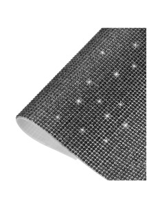 Hoja Autoadhesiva de Rhinestone Brillante MECCANIXITY 24x20cm Negro