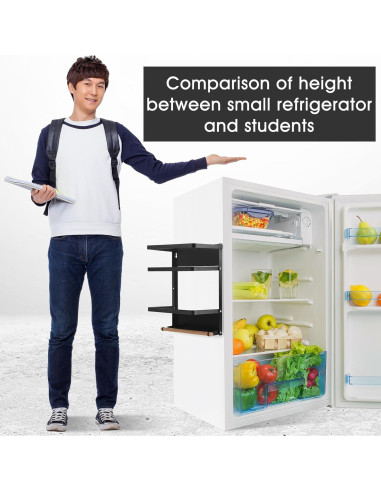 Estante Magnético Reallnaive para Mini Refrigerador Negro 24.9x15x31.5 cm