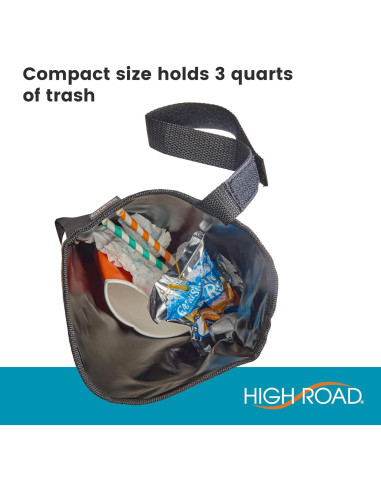 Basurero de coche High Road impermeable con bolsillo y correa