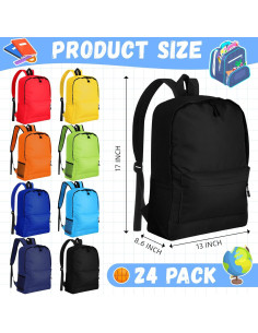 Mochilas escolares Paterr 24 Pack 43 cm ligeras colores variados 2