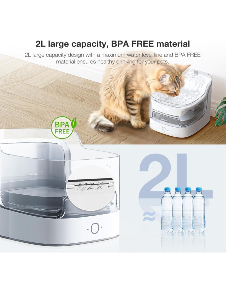 Dispensador Automático de Agua para Gatos 2L PETGUGU PF1L Dispensador Automático de Agua para Gatos 2L PETGUGU PF1L