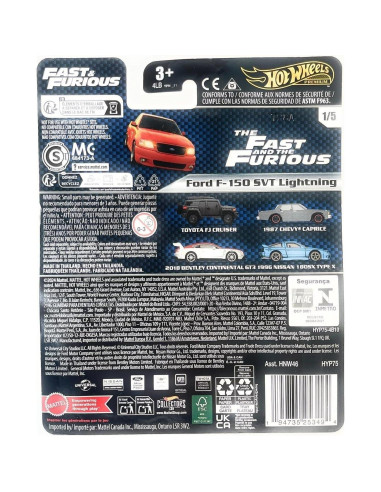 Hot Wheels Premium Ford F-150 SVT Lightning 1:64 Rojo