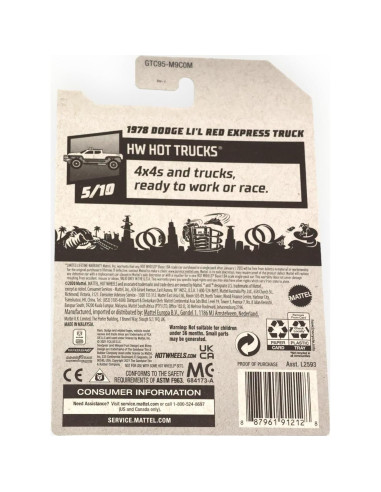 Hot Wheels 1978 Dodge Li'l Red Express Truck Verde 1:64