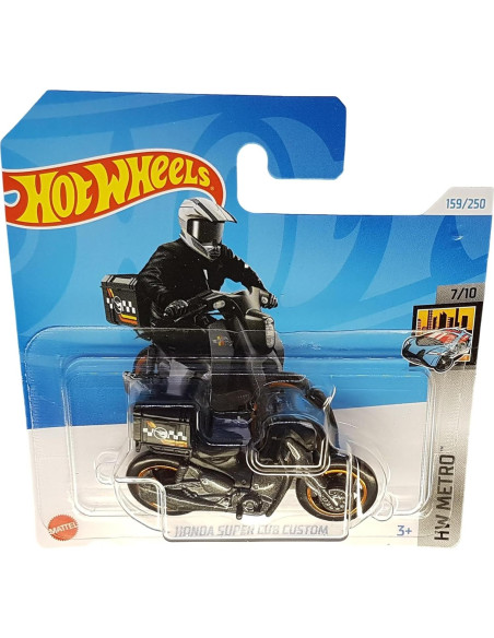 Hot Wheels Honda Super Cub Personalizada 1:64 Naranja/Gris