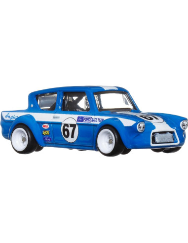 Hot Wheels HKF32 - Mini Coche 67 Ford Anglia Racer 4.5cm