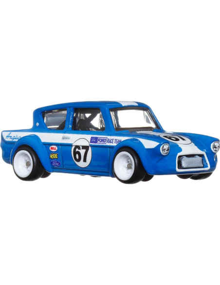 Hot Wheels HKF32 - Mini Coche 67 Ford Anglia Racer 4.5cm